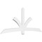 Ekena Millwork Davenport Architectural Grade PVC Gable Bracket, 108"W x 45"H x 2"D x 6"F, 10/12 Pitch GBP108X45X0206DAV00 - alternate 1